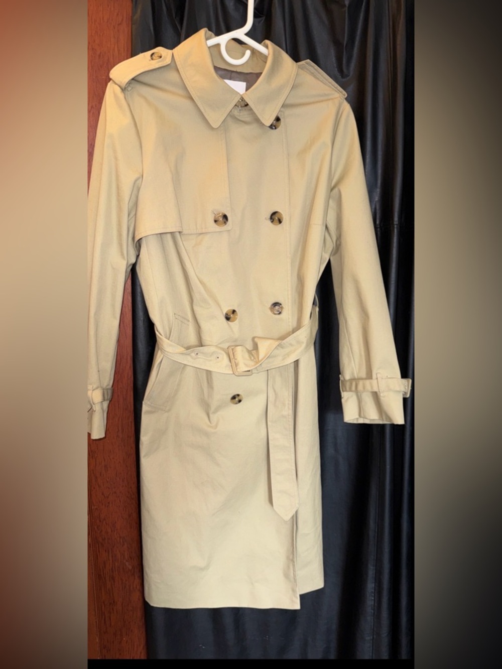 Mango Tan Trench Coat 🧥 beige jacket cotton khaki sturdy XXL NWT
